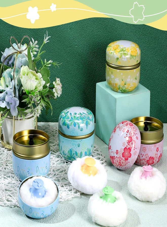 Zopeal Powder Case Puff Kit Powder Puff Case for Body Cosmetic Container Dusting Soft for Baby and Women Travel Home Face Body Box(8 Pcs) - Image 4